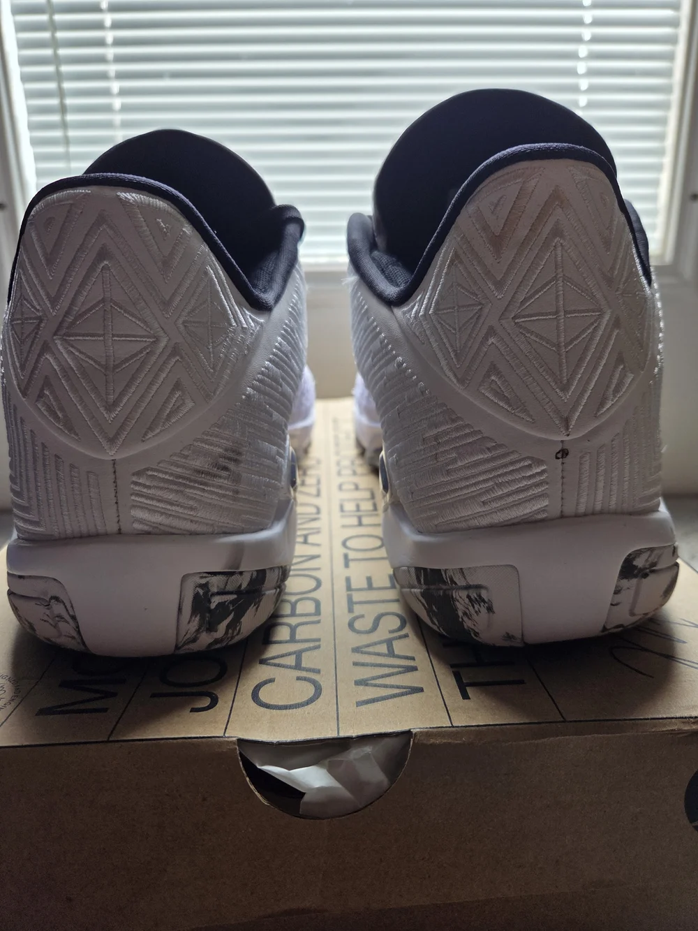 Air Jordan 38 Low White and Black Basketball Sneakers